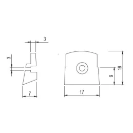 Držiak skla - 10ks / Biely