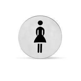 Piktogram guľatý WC ženy /...