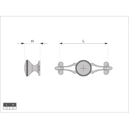 Úchytka knopka ANET / Čierna matná