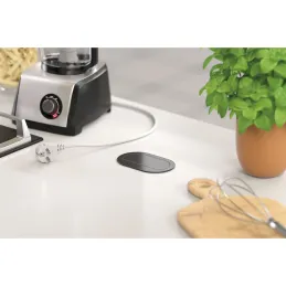 Výsuvná dvojitá elektrická zásuvka PICCOLINO SCHUKO 2x 230V / Čierna