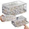 
Máte už dosť rozhádzaných šperkov, ktoré sa strácajú, zamotávajú a poškodzujú? Predstavujeme vám Organizér na šperky UNIQUE / Transparent – elegantné, praktické a štýlové riešenie, ktoré si zamilujete na prvý pohľad.
Tento organizér nie je len obyčajnou škatuľkou na šperky. Je to majstrovské dielo dizajnu a funkčnosti, ktoré vám pomôže udržať vaše šperky bezpečne, prehľadne a na dosah ruky.
1. Dokonalá organizácia – 72 priehradiek pre vaše poklady
Už nikdy nebudete musieť hľadať ten správny prsteň alebo náušnicu. Organizér ponúka 72 špeciálne navrhnutých priehradiek, ktoré sú ideálne na uloženie prsteňov, náušníc, brošní a ďalších drobných šperkov. Každý kúsok má svoje miesto, a vy tak ušetríte čas aj nervy.
2. Kompaktné rozmery – veľa miesta bez zbytočného zaberania priestoru
S rozmermi 24 x 13,5 x 11 cm je tento organizér dostatočne priestranný, aby pojal celú vašu zbierku šperkov, no zároveň dostatočne kompaktný, aby sa zmestil na váš nočný stolík, toaletný stolík alebo do šatníka.
3. Transparentný dizajn – štýlový a praktický zároveň
Vďaka priehľadnému prevedeniu máte okamžitý prehľad o tom, čo sa kde nachádza. Už žiadne zdĺhavé otváranie a prehľadávanie zásuviek. Navyše, jeho minimalistický a moderný vzhľad dokonale zapadne do každého interiéru.
4. Jedinečný darček pre každú ženu
Hľadáte darček, ktorý je praktický, štýlový a vždy poteší? Organizér na šperky UNIQUE je perfektným darčekom pre mamu, sestru, kamarátku alebo partnerku. Jeho elegantný dizajn a vysoká funkčnosť z neho robia darček, ktorý ocení každá žena.
5. Kvalita, ktorá vydrží
Tento organizér je vyrobený z odolných a kvalitných materiálov, ktoré zaručujú dlhú životnosť. Vaše šperky budú v bezpečí a chránené pred prachom, poškodením alebo stratou.
Používanie organizéra je jednoduché a intuitívne:
- Tri zásuvky vám umožnia rozdeliť šperky podľa typu, farby alebo príležitosti.
- 72 priehradiek zabezpečí, že každý kúsok bude mať svoje miesto – či už ide o drobné náušnice, masívne prstene alebo jemné brošne.
- Transparentný povrch vám umožní rýchlo nájsť to, čo práve potrebujete, bez zbytočného hľadania.