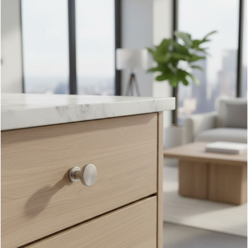 Úchytka knopka DOMINICA MINI / Nikel brúsený