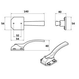 Úchytka LUIS / Staročierna