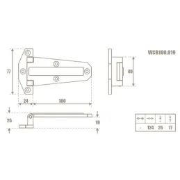 Krídlový záves LUIS / Staročierna