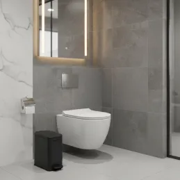 Odpadkový kôš DESERT s pedálom 5L / Čierna matná