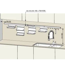 Závesný set poličiek OXXO V 600 mm / Antracit