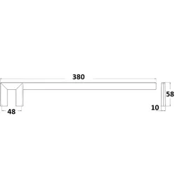 Vešiak na utierky VALENT / Lesklý chróm