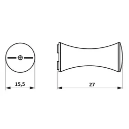 Knopka PAOLO Mini / Chróm matný