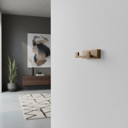 Vešiak DELTA DUO / Mosadz brúsená