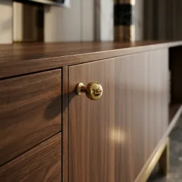 Úchytka knopka KAREN / Zlatá lesklá