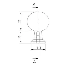 Úchytka knopka KAREN / Čierna matná