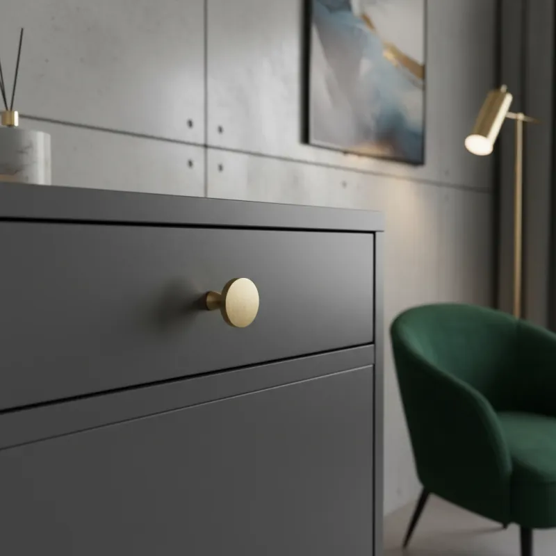 Úchytka knopka MAIRA / Zlatá brúsená