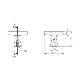Úchytka knopka MAIRA / Nerez