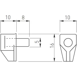 Policová podperka 5 mm SAFETY / Transparent - 100 ks