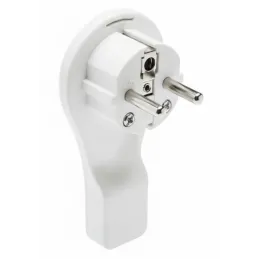 Plochá zásuvková koncovka  / Biela