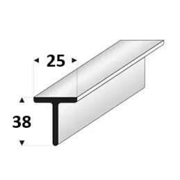 Univerzálna spojovacia lišta na pracovnú dosku 38 mm na rovnú ABS hranu  / Hliník
