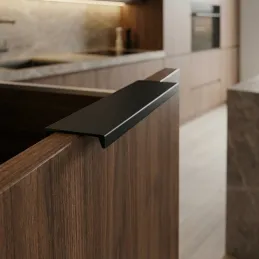 Úchytka na hranu dvierok DIAZ / Čierna matná