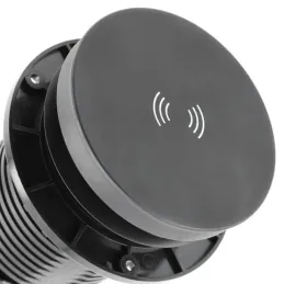 Výsuvná zásuvka LEGIA SCHUKO 2x230V + USB A-C + svetlo  / Čierna matná