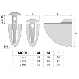Držiak police ARAGON / Nerez