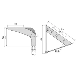 Nábytková nožička DELTA / Čierna matná