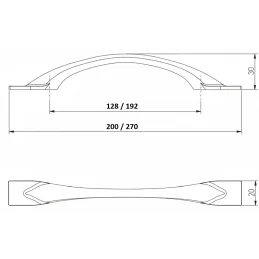 Úchytka LUCAS / Starostrieborná