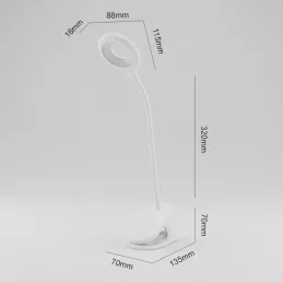 Stolová LED lampa s uchytením do stola 4W ALBO / Biela