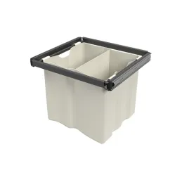 Výsuvný kôš na prádlo s tlmením a uchytením na dvierka ORTA / Lesklý chróm