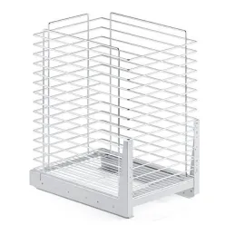 Výsuvný kôš na prádlo s tlmením a uchytením na dvierka ORTA / Biela matná