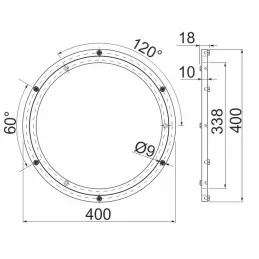 Otočný systém pod poličku alebo TV 400 mm / Hliník