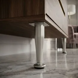 Nábytková nožička EUROPE / Chróm satén