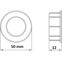 Úchytka na zafrézovanie STELLA / Biela matná
