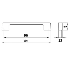 Dizajnová úchytka SIGMA / Čierna matná