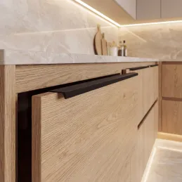 Úchytka na hranu dvierok PABLO / Čierna matná