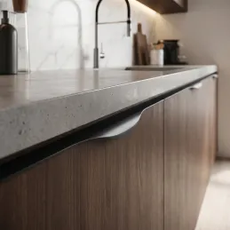 Úchytka na hranu dvierok PABLO / Čierna matná