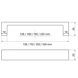 Úchytka OMEGA / Lesklý chróm