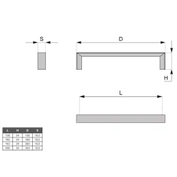 Úchytka OMEGA / Lesklý chróm