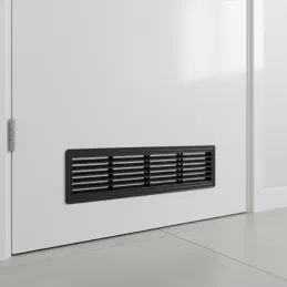 Obojstranná ventilačná mriežka do dverí 430 x 115 mm / Čierna
