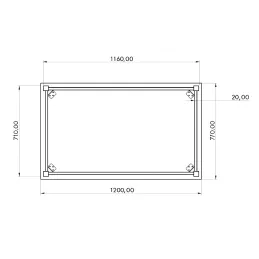 Stolová konštrukcia ROXA / Čierna matná