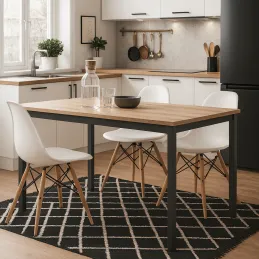 Stolová konštrukcia ROXA / Čierna matná