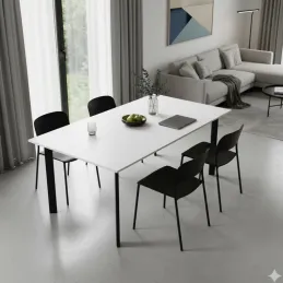 Stolová konštrukcia ROXA / Čierna matná