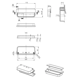 Úchytka na zafrézovanie RAMONA / Čierna matná