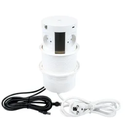 Výsuvná elektrická zásuvka MULTIBOX 4x 230V + 2x USB + 2x RJ45 / Biela