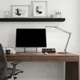 Elektrická zásuvka OFFICE 3x230V + 1xUSB C+A FRENCH / Čierna matná