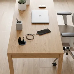 Interiérová zásuvka ALPHA BOX FRENCH 1x230V + USB C / Čierna matná