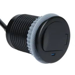 Interiérová zásuvka ALPHA BOX SCHUKO 1x230V + USB C / Čierna matná