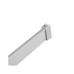 Vešiaková tyč SLIM na LED pásik s krytkou / Biela matná