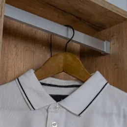 Vešiaková tyč SLIM na LED pásik s krytkou / Biela matná