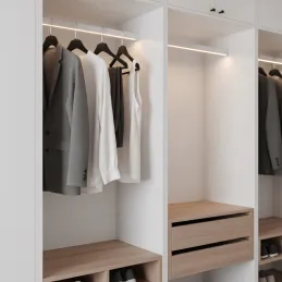 Vešiaková tyč 1m SLIM na LED pásik s koncovkami / Čierna matná