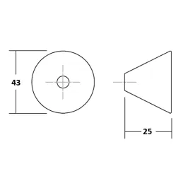Drevená úchytka knopka APOLO / Dub lakovaný