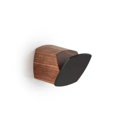 Exkluzívny drevený vešiak LOREN / Orech tmavý - čierna